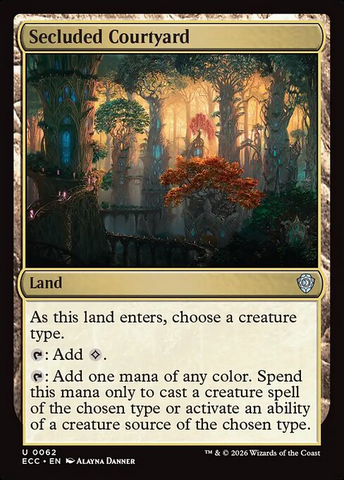 Secluded Courtyard #62 from Lorwyn Eclipsed Commander