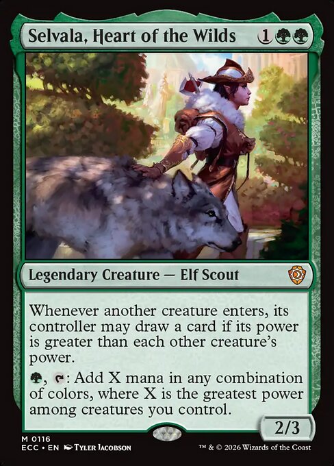 Selvala, Heart of the Wilds #116 from Lorwyn Eclipsed Commander