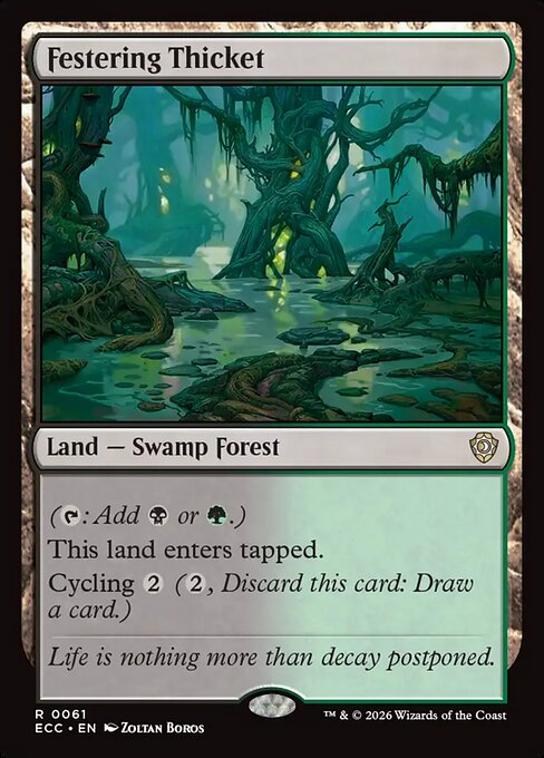 Festering Thicket #61 from Lorwyn Eclipsed Commander