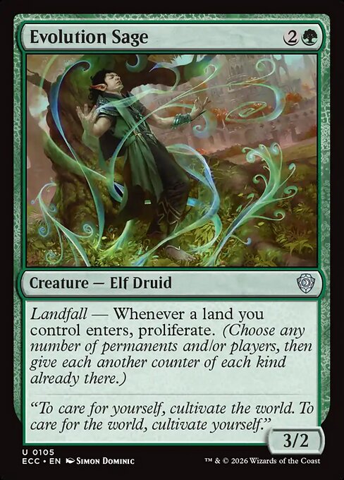 Evolution Sage #105 from Lorwyn Eclipsed Commander