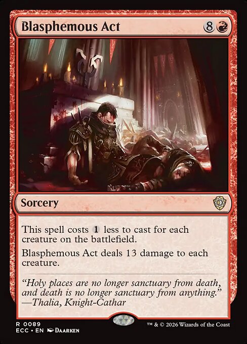 Blasphemous Act #89 from Lorwyn Eclipsed Commander