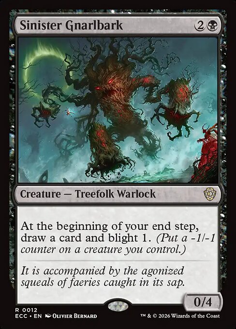 Sinister Gnarlbark #12 from Lorwyn Eclipsed Commander