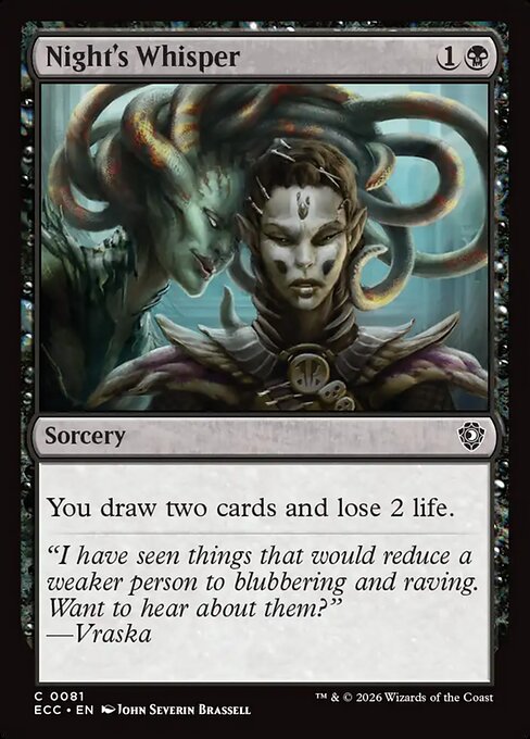 Night's Whisper #81 from Lorwyn Eclipsed Commander