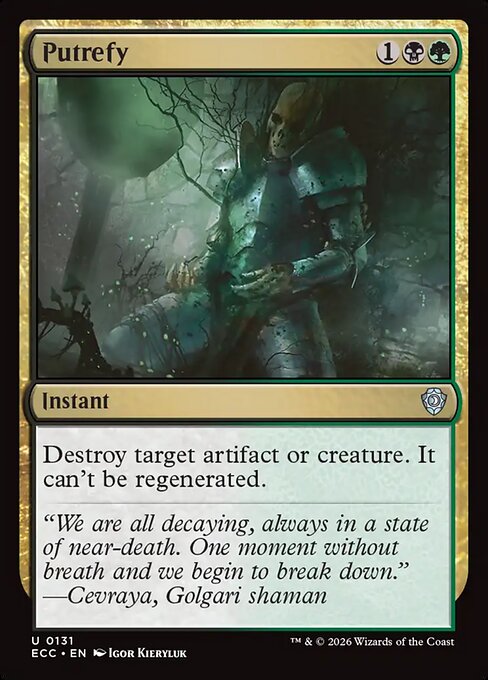 Putrefy #131 from Lorwyn Eclipsed Commander