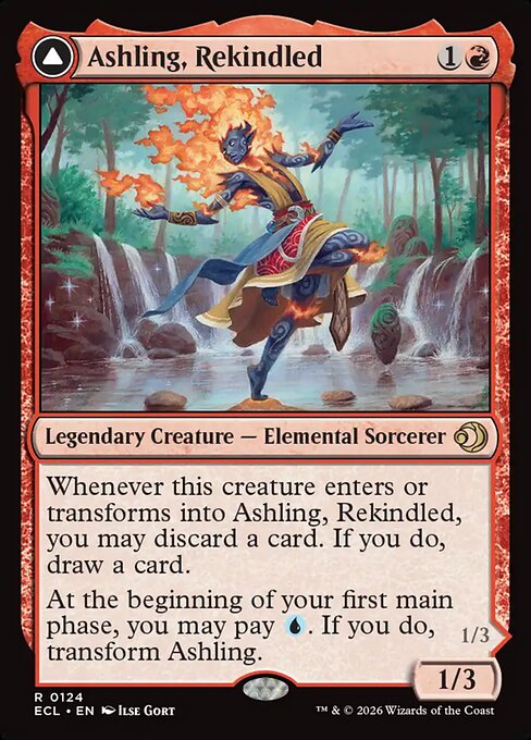 Ashling, Rekindled // Ashling, Rimebound #124 from Lorwyn Eclipsed