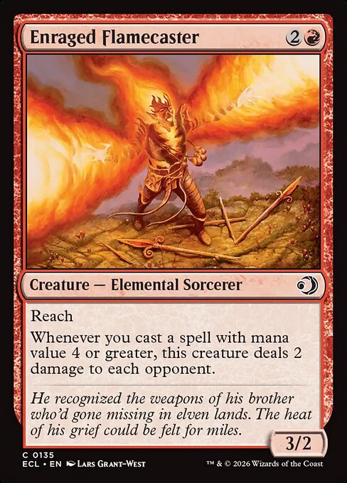 Enraged Flamecaster #135 from Lorwyn Eclipsed