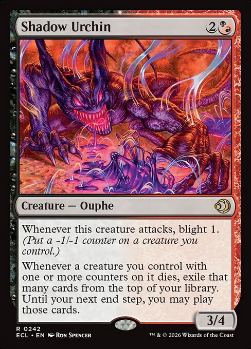 Shadow Urchin #242 from Lorwyn Eclipsed