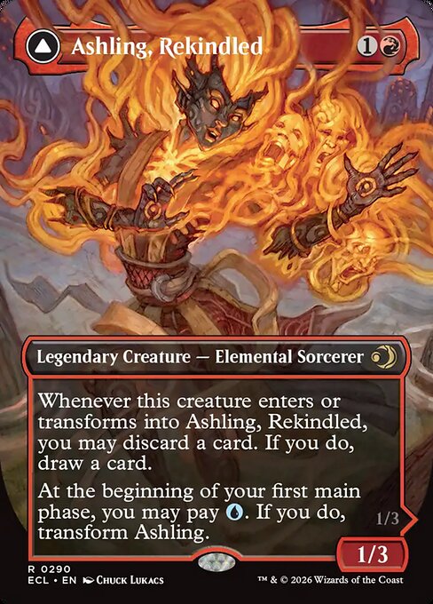 Ashling, Rekindled // Ashling, Rimebound #290 from Lorwyn Eclipsed