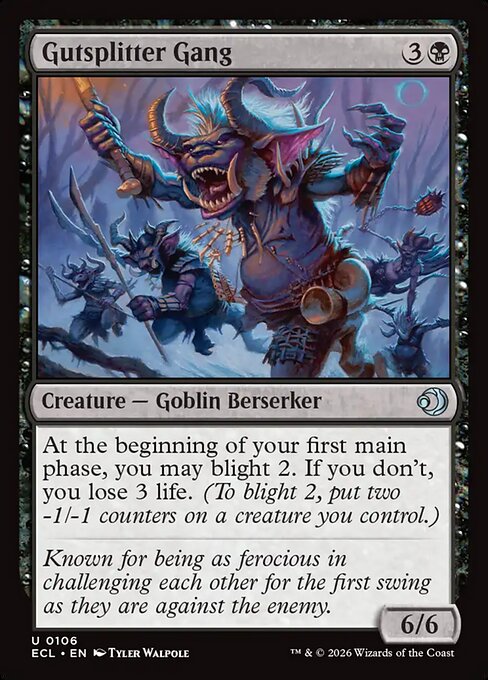 Gutsplitter Gang #106 from Lorwyn Eclipsed