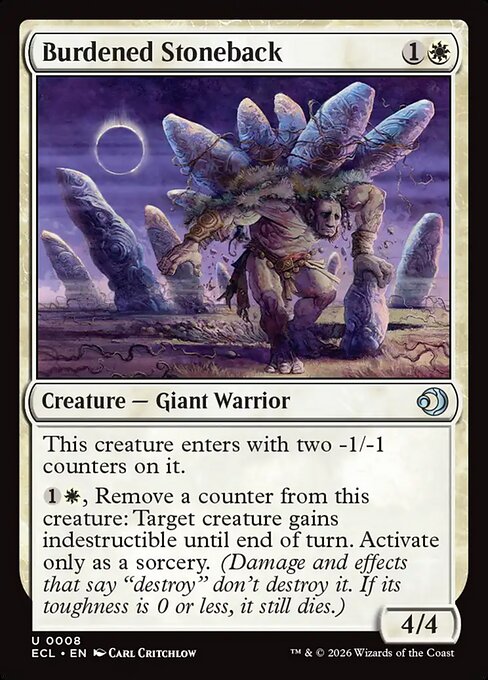 Burdened Stoneback #8 from Lorwyn Eclipsed