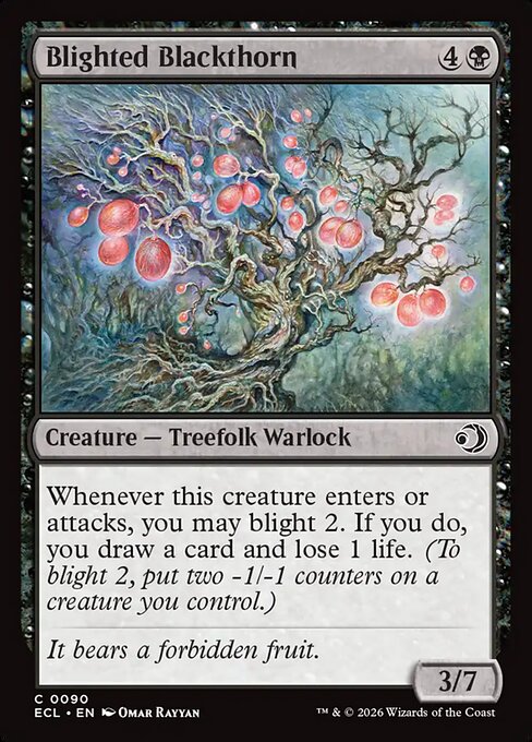 Blighted Blackthorn #90 from Lorwyn Eclipsed