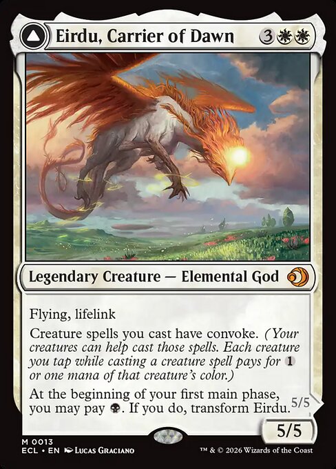 Eirdu, Carrier of Dawn // Isilu, Carrier of Twilight #13 from Lorwyn Eclipsed