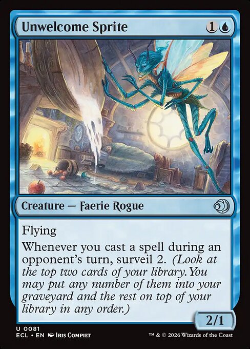 Unwelcome Sprite #81 from Lorwyn Eclipsed