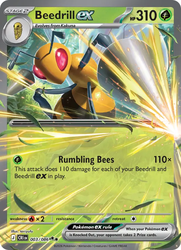 Beedrill ex #003 from Chaos Rising