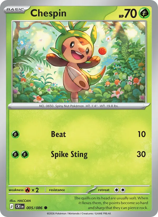 Chespin #005 from Chaos Rising