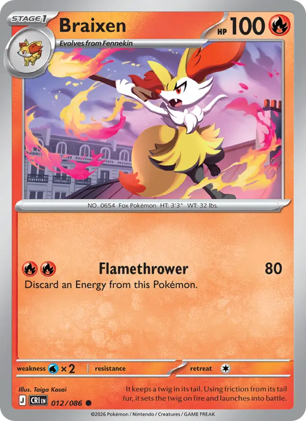 Braixen #012 from Chaos Rising