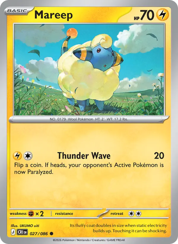 Mareep #027 from Chaos Rising