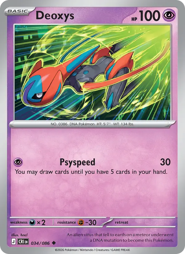 Deoxys #034 from Chaos Rising