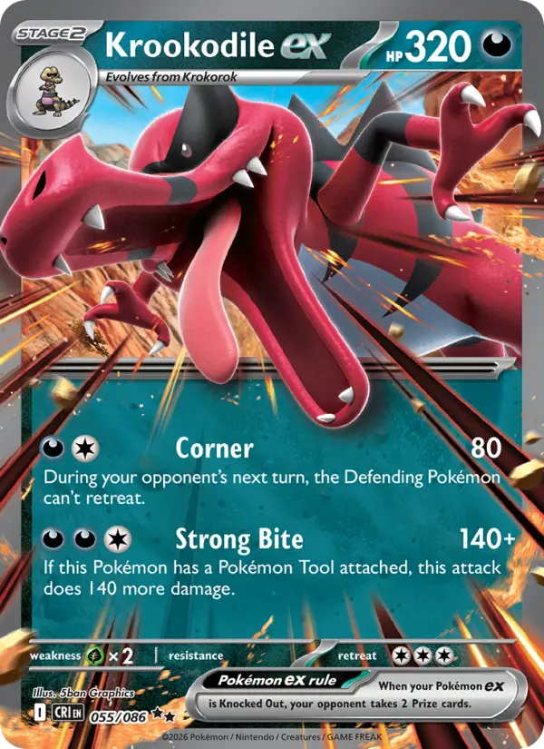 Krookodile ex #055 from Chaos Rising