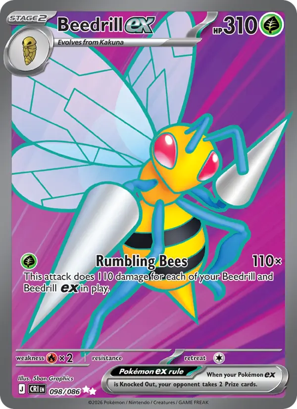 Beedrill ex #098 from Chaos Rising