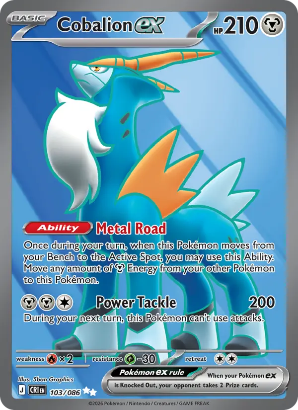 Cobalion ex #103 from Chaos Rising