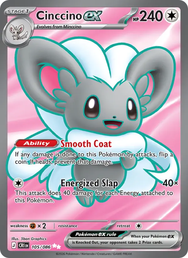 Cinccino ex #105 from Chaos Rising