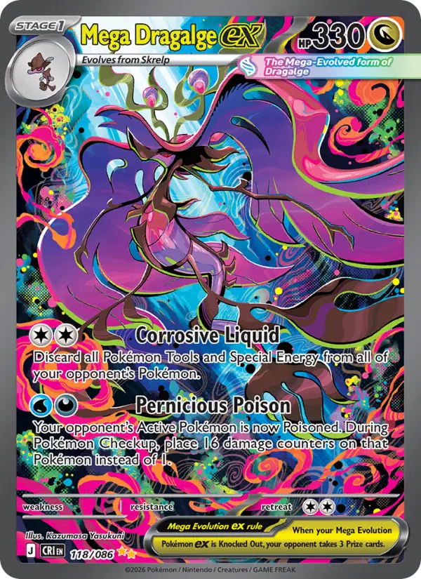 Mega Dragalge ex #118 from Chaos Rising