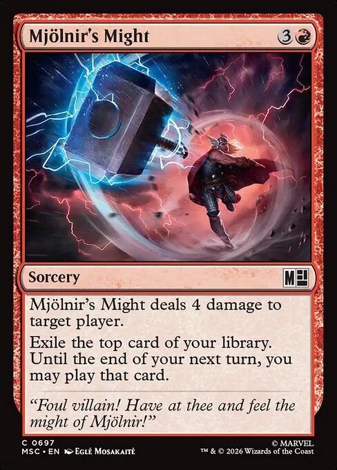 Mjölnir's Might #697 from Marvel Super Heroes Commander