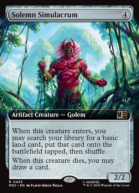 Solemn Simulacrum #453 from Marvel Super Heroes Commander
