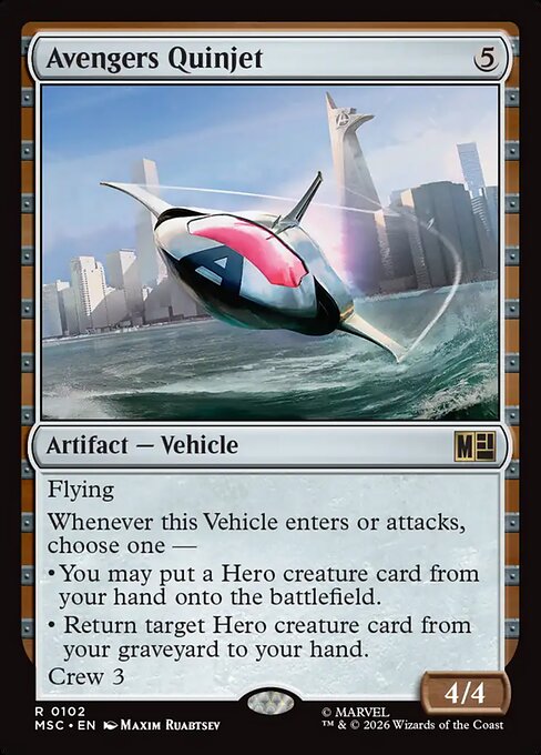 Avengers Quinjet #102 from Marvel Super Heroes Commander