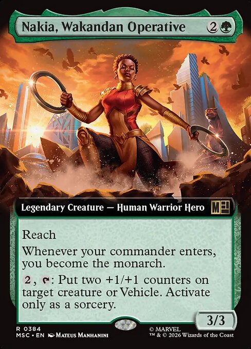 Nakia, Wakandan Operative #384 from Marvel Super Heroes Commander