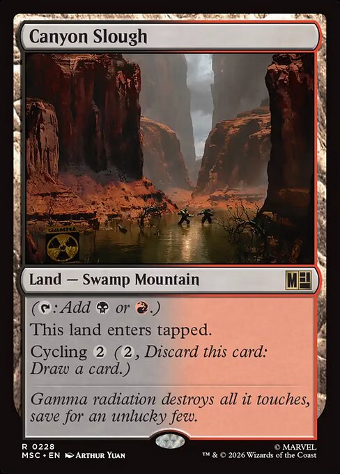 Canyon Slough #228 from Marvel Super Heroes Commander
