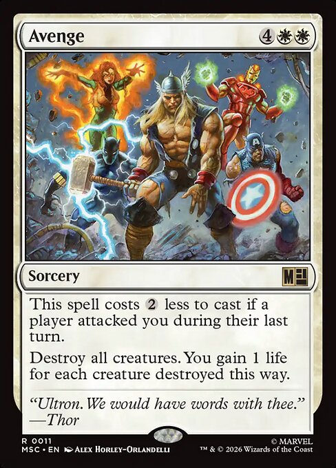 Avenge #11 from Marvel Super Heroes Commander