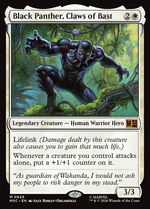 Black Panther, Claws of Bast #829 from Marvel Super Heroes Commander