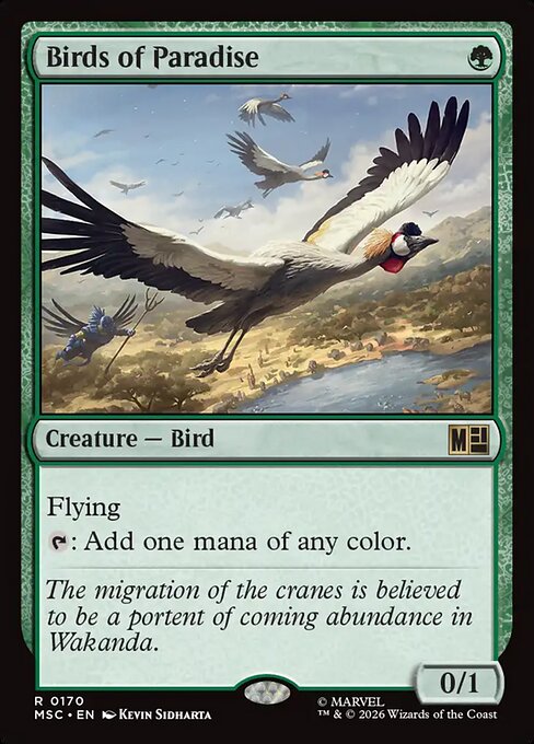 Birds of Paradise #170 from Marvel Super Heroes Commander