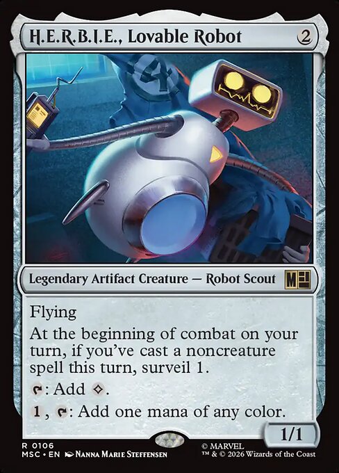 H.E.R.B.I.E., Lovable Robot #106 from Marvel Super Heroes Commander