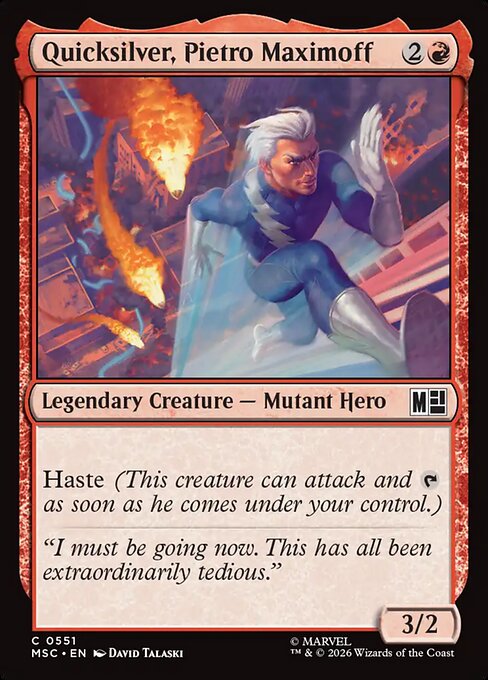 Quicksilver, Pietro Maximoff #551 from Marvel Super Heroes Commander