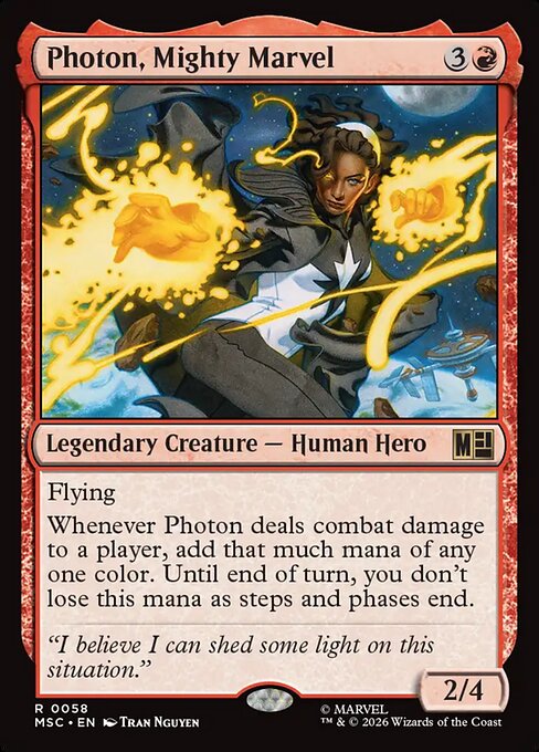 Photon, Mighty Marvel #58 from Marvel Super Heroes Commander