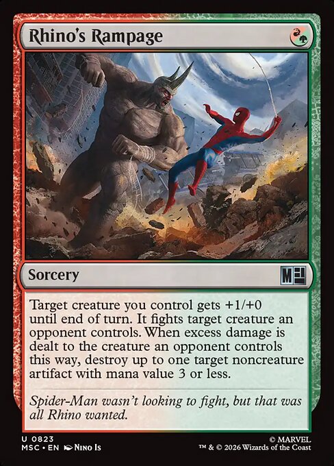 Rhino's Rampage #823 from Marvel Super Heroes Commander