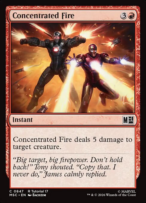 Concentrated Fire #847 from Marvel Super Heroes Commander