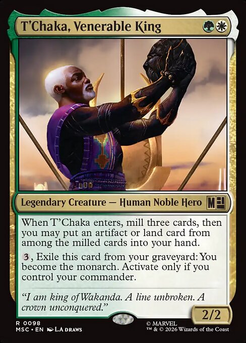 T'Chaka, Venerable King #98 from Marvel Super Heroes Commander