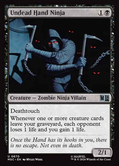 Undead Hand Ninja #670 from Marvel Super Heroes Commander