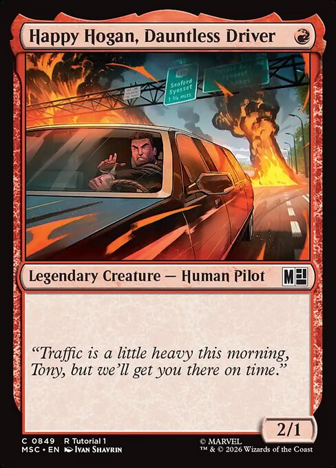 Happy Hogan, Dauntless Driver #849 from Marvel Super Heroes Commander