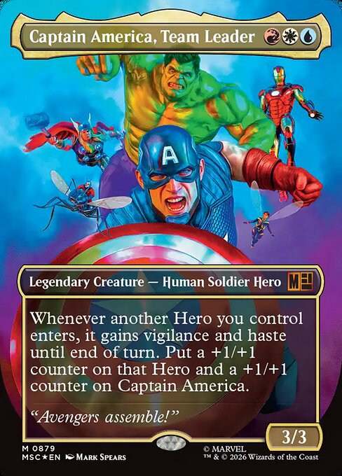 Captain America, Team Leader #879 from Marvel Super Heroes Commander