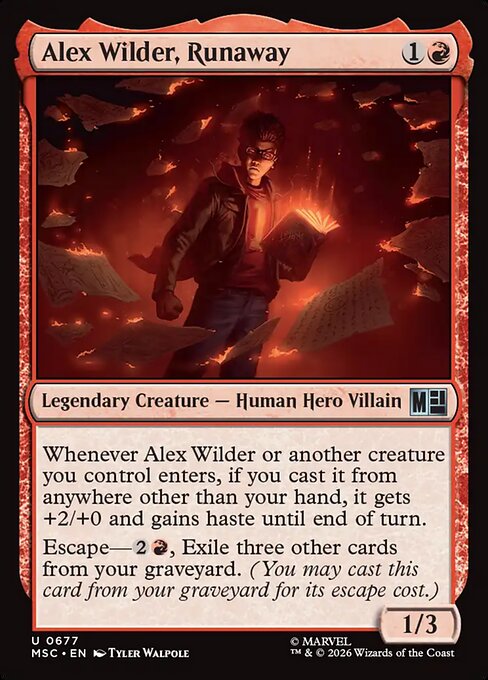 Alex Wilder, Runaway #677 from Marvel Super Heroes Commander