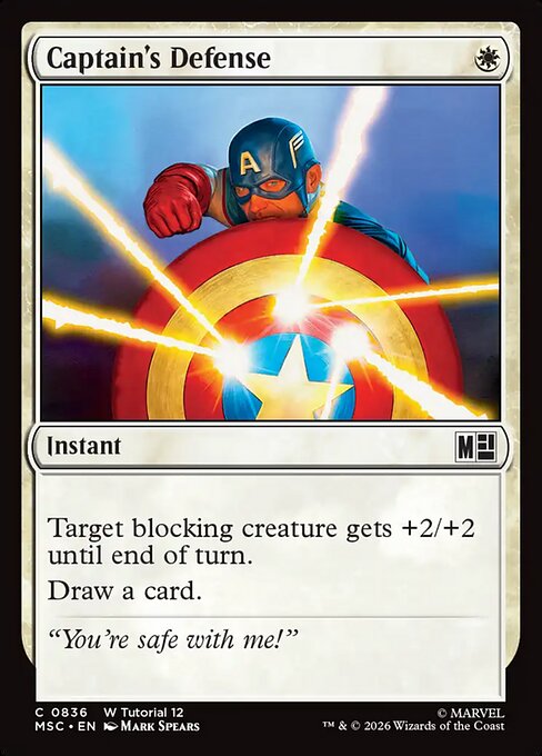 Captain's Defense #836 from Marvel Super Heroes Commander