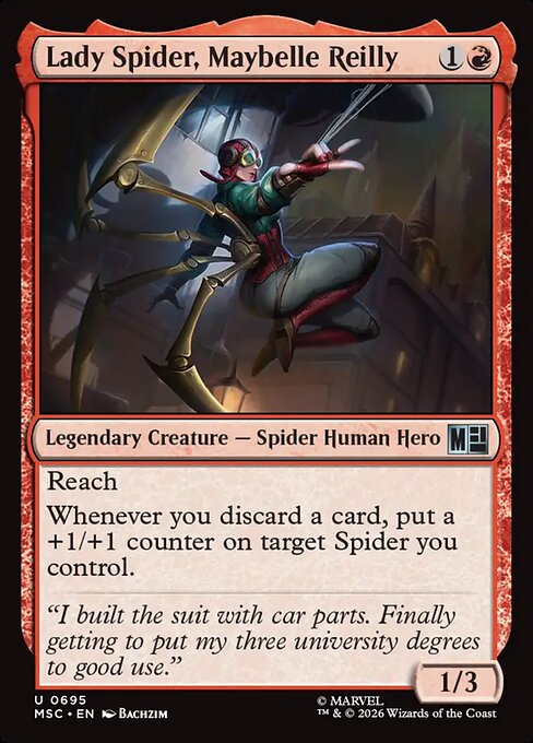 Lady Spider, Maybelle Reilly #695 from Marvel Super Heroes Commander