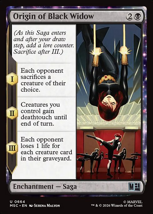 Origin of Black Widow #664 from Marvel Super Heroes Commander