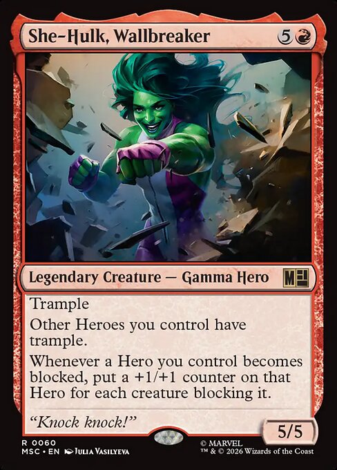 She-Hulk, Wallbreaker #60 from Marvel Super Heroes Commander