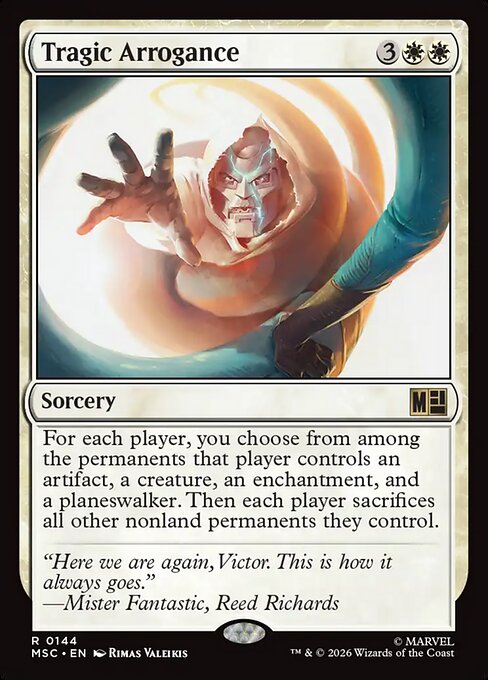 Tragic Arrogance #144 from Marvel Super Heroes Commander